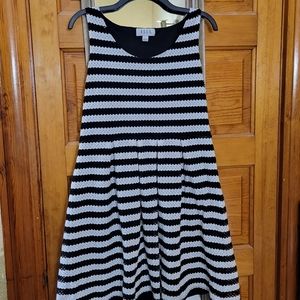Elle black and white eyelet dress
